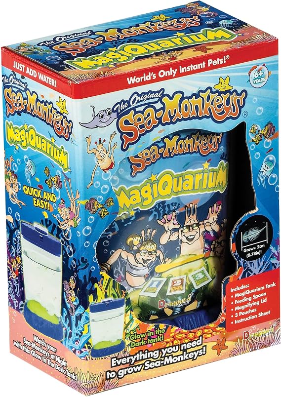 Sea-Monkeys Magiquarium - World's Easiest, No-Mess Pet - Grow Your Own Pet in a Light-Up Aquarium - Ages 6 and Up - One Kit