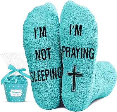 HAPPYPOP Christian Gifts Ideas - Jesus Faith Serenity Prayer Socks Easter, Religious