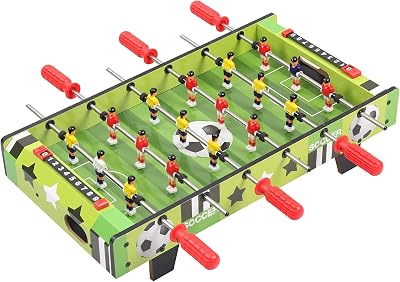 TALLO 24in Foosball Table, 6 Rolls Portable Home Arcade Tabletop Football Table, Game Room, Mini Table FootballSoccer Game Set with Two Balls and Score Keeper for Adults and KidsAge 6