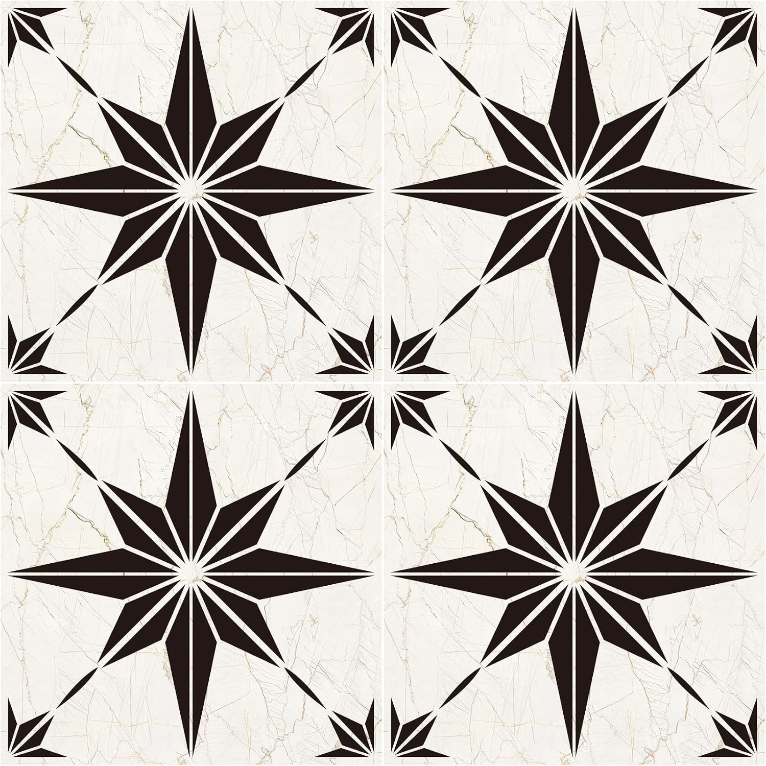 4 Pack Star Tile Stencils Reusable for Painting Large Patterns for Painting Floors 12 x 12 Inches