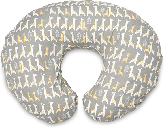 Boppy Original Nursing Pillow Cover, Gray Giraffe, Cotton Blend Fabric with Allover Fashion, Fits All Boppy Nursing Pillows and Positioners