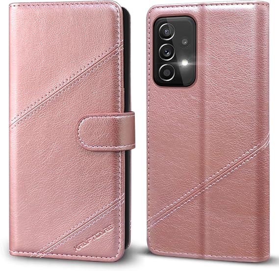 KRAFTCARE Samsung Galaxy A23 5G Case Galaxy A23 5G Case with Card Tray Money Slot Stand Magnetic Closure Flip Case Leather Protective Case Case Case