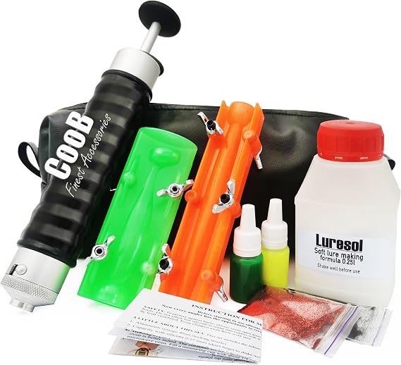 Starter Kit Aluminium Injector 120ml (4 oz), Soft Plasti Mold Lure Making Injection Molds Fishing Lures Injection