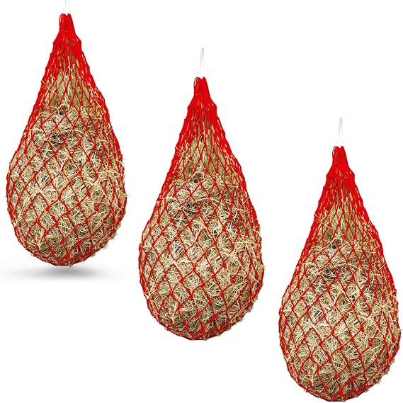 Jeffers Slow Feed Nylon Hay Net for Horses, Reduce Mess Farm Stall Feeding, Barn Stable Storage, Tack Organizer, Portable Travel Feeder for Trailer