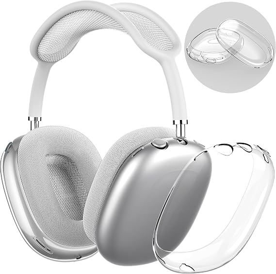 NIUTRENDZ Clear Case for AirPods Max - Soft TPU Case Transparent Protective Case 【Anti-Fingerprint, Anti-Scratch & Anti-Dust】