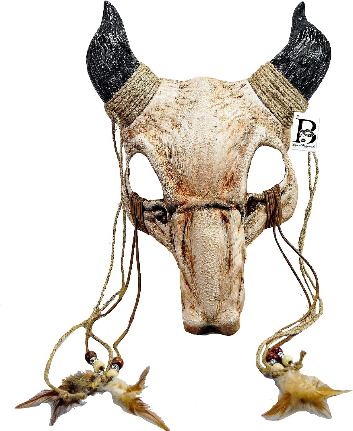 Voodoo Goat Ram Skull Horns Evil Devil Tribal Ram Masquerade Ball Headpiece Halloween Cosplay Costume Mask Headwear Horn