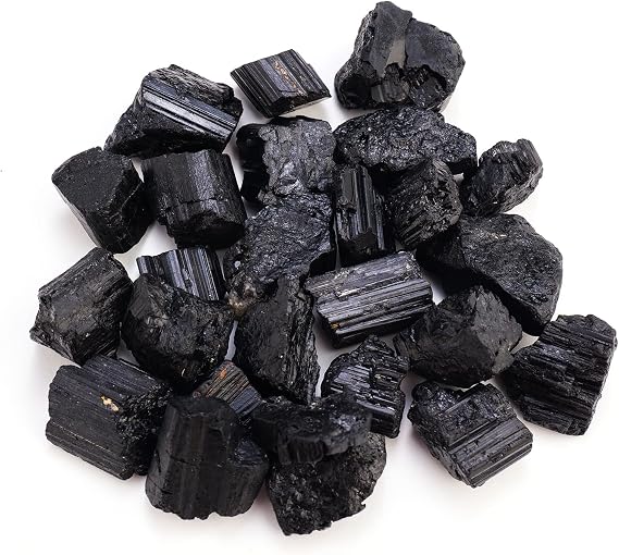 Apengshi Natural Black Tourmaline Raw Stone 1/2 lb(230g) Bulk Rough Natural Reiki Energy Purification Negative Energy Healing Crystal Chakra Balance Spiritual Gift