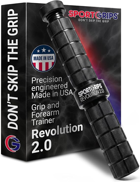 Sportgrips Sidewinder Revolution 2.0 Adjustable Grip Trainer, USA Made | Anodized Aluminum Wrist Strengthener with Adjustable Resistance for Grip-Forearm Training, Endurance and Sports