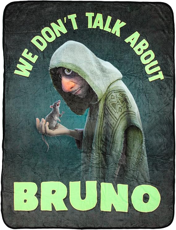 Disney Encanto We Don't Talk About Bruno Plush Throw Blanket 46' x 60'