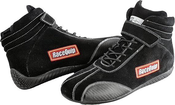 RaceQuip 30500020RQP 305 Euro Carbon L Driving Shoes SFI 3.3/5 Black Size 2