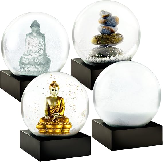 CoolSnowGlobes Zen Mini Set of Four Snow Globes