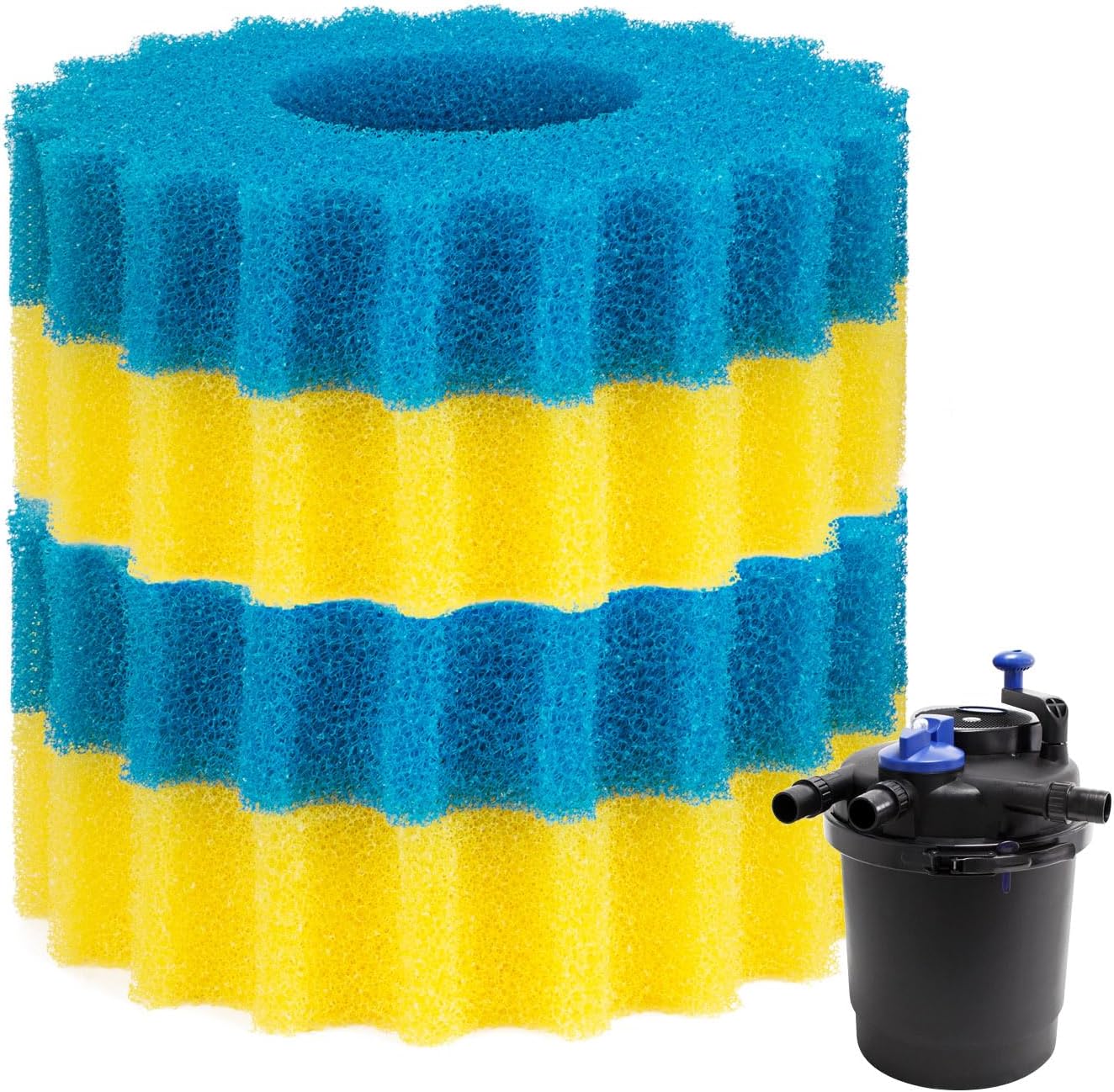 CPF 2500 Pond Filter Replacement Sponge Filter Media Pad Koi Fish Pond Filter Sponge Compatible with Grech VIVOHOME/VEVOR Pond Filters for Outdoor Ponds Aquarium Bio Sponge Filter Media Pad