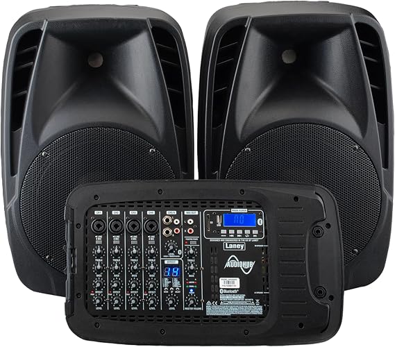 Laney Audiohub Venue AH2500D Portable PA System 2x500W 6 Channels Bluetooth and FX Mics Included