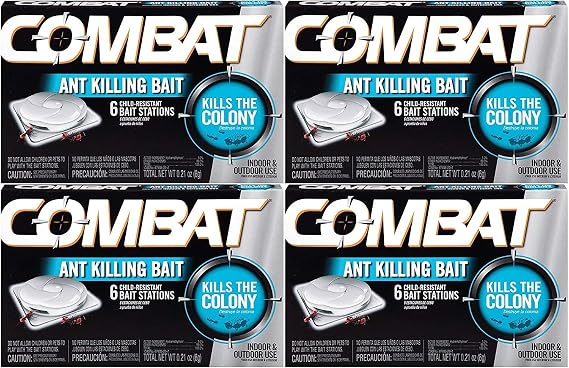 Combat 023400459018 Ant Killing Bait Stations, 6 Count (Pack of 4)