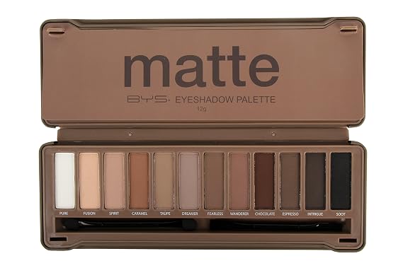 BYS Eyeshadow Palette (12x Eyeshadow, 2x Applicator) - Matte 12g/0.42oz