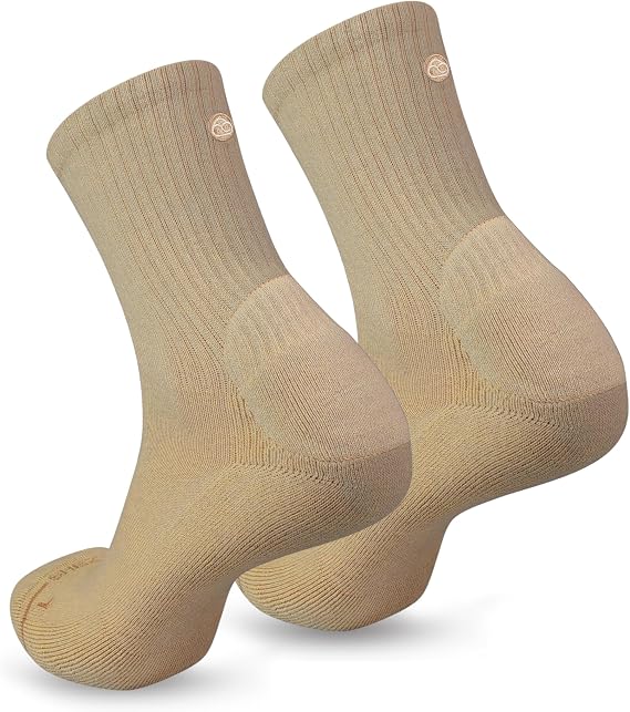 SHEZZA Padded Ribbed Blister Proof Crew Socks for Women & Men