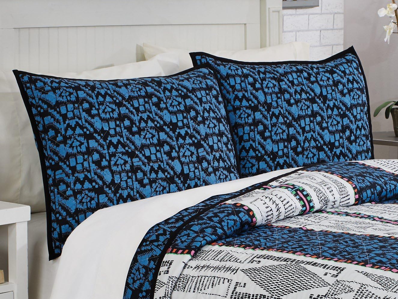 Brooklyn Flat Dakota, Standard Size, Blue Quilted Sham