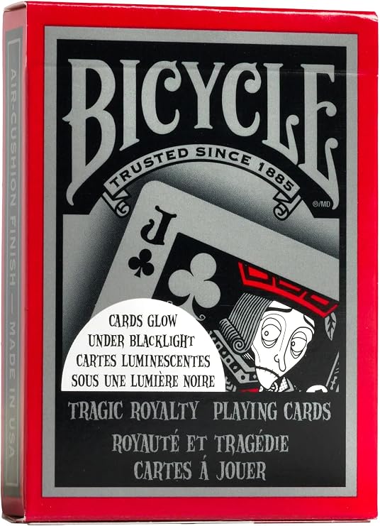 Bicycle Tragic Royalty Playing Cards, 1 Deck, Glow in The Dark, Air Cushion Finish, Professional, Superb Handling & Durability