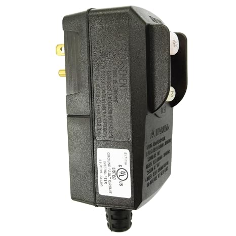 GFCI Plug Replacement 3 Prong GFI Waterproof Circuit Breaker UL Listed 15 Amp for Pressure Washer Pool Pump Hair Dryer etc