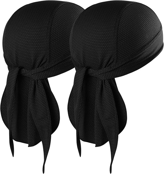 AXBXCX 2Pieces Durag - Breathable Durags for Men, Sweat Wicking Du Rags Men, Summer Beanie Skull Cap