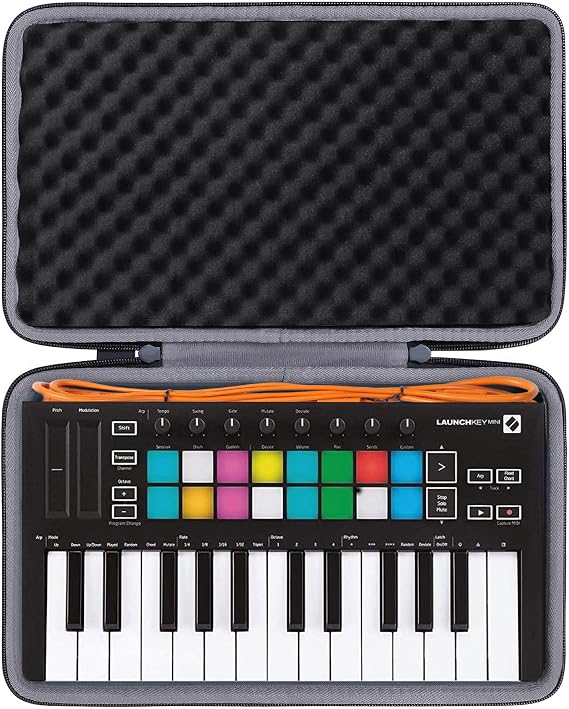 co2CREA Hard Travel Case Replacement for Novation Launchkey Mini MK3 / FLkey Mini 25-Key MIDI Keyboard Controller