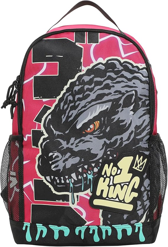 Godzilla Large Graphic 17.5" Pink Backpack