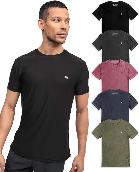 Workout Shirts for Men Dry Fit Athletic Gym Tees Quick Dry S-4XL