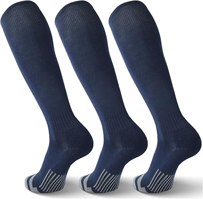 3 Pack Soccer Socks Softball Baseball Football Socks for Youth Men and Women