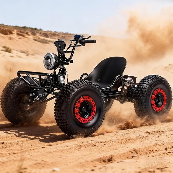 Electric Go Kart, 2000W Motor Go Kart for Adults & Kids with Premium Steel Tubular Frame, 3 Speed Off-Road Kart with 8'' Off-Road Tires, Hydraulic/Rear Disc Brake, 30MPH (56''L*39''W*35''H)