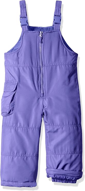 London Fog Girls' Toddler Classic Snow Bib Ski Snowsuit, New Purple, 3T