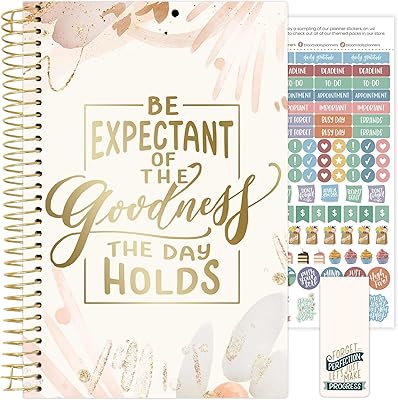 bloom daily planners 2025-2026 Academic Year Daily Planner July 2025 - July 2026 - A5 Weekly & Monthly Calendar Agenda Organizer Book with Stickers - 5.5 x 8.25 - Moments of Grace