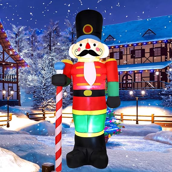 8 FT Christmas Inflatable Nutcracker Soldier Outdoor Decorations