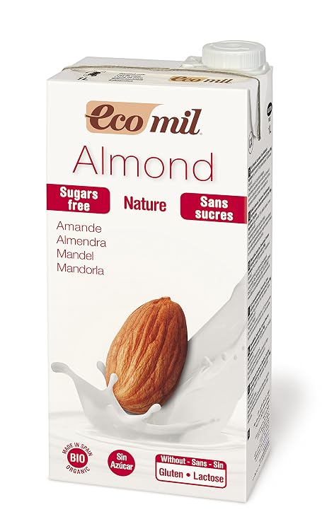 Ecomil Organic Almond Drink Natural Unsweetened Vegan 33.8oz