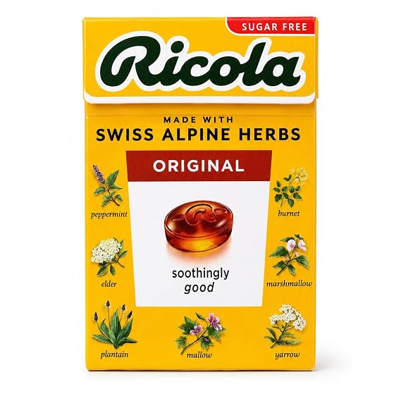 Ricola The Original Sugar Free Swiss Herbal Sweets 45g (Pack of 3)