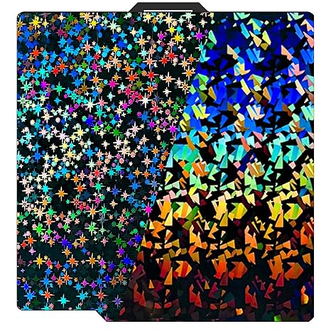 Upgraded 257x257mm H1H Build Plate for Bambu Lab A1 X1 X1C X1E P1P P1S, Double Sided Textured Flake+Galaxy Spring Steel Sheet Flexible Plate for Bambu Lab 3D Printers