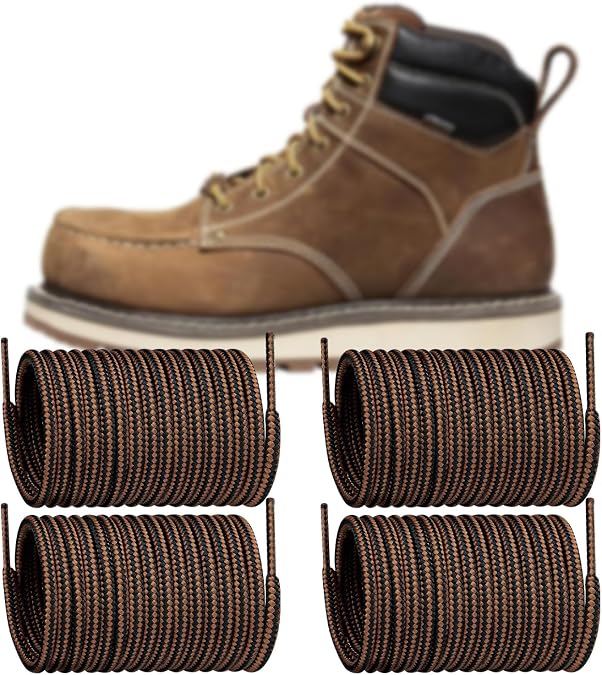 Endoto 2 Pairs Shoelaces for Keen Boots Round Replacement Shoe Laces Work Hiking Hunting Shoes Strings