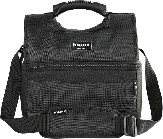 Igloo Gripper Soft Sided Cooler Bag | Insulated Dual Compartment Lunch Cooler