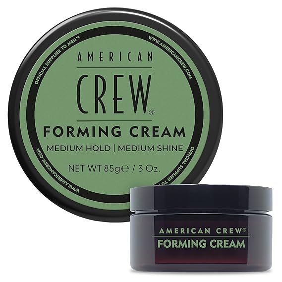 AMERICAN CREW Men's Hair Forming Cream, Like Hair Gel with Medium Hold & Medium Shine, 3 oz