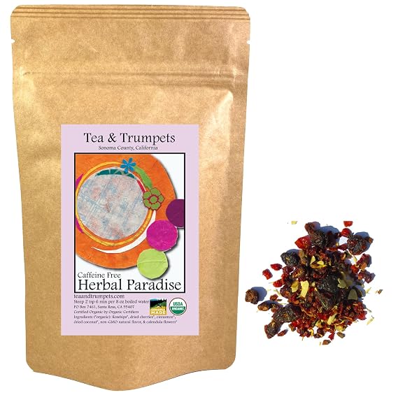 USDA Organic Herbal Paradise Loose Leaf Herbal Fruit Tea - 4 oz