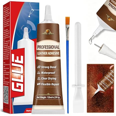 Leather Glue 4.23 OZ Industrial Strength Clear Flexible Adhesive