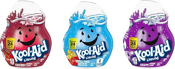 Kool-Aid Liquid Drink Mix Variety 3 Pack (Grape, Cherry and Tropical Punch) by Kraft Foods [Foods]
