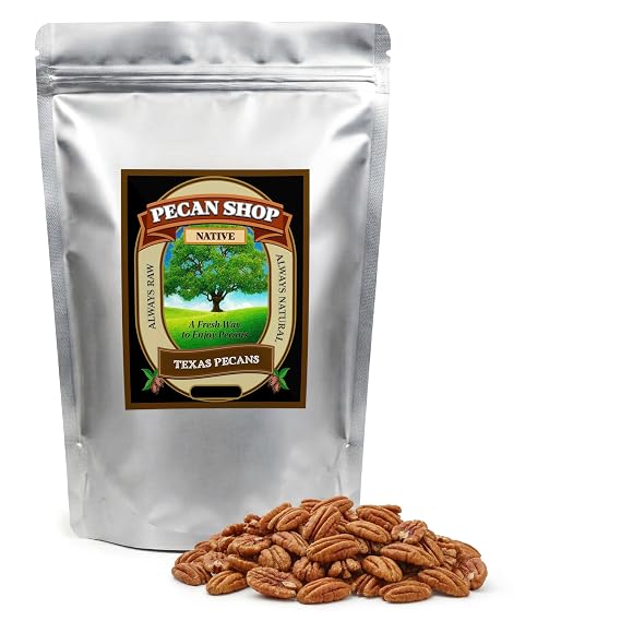 Sprouted Texas Native Pecan Halves, Family Recipe Crispy, Soaked and Dried with Sea Salt, bulk 5 Pound