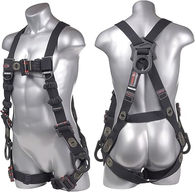 KStrong KaptureTM Element Arc Flash Rated 5-Point Full Body Harness, 3 D-rings, Mating Buckle Legs and Chest ANSI