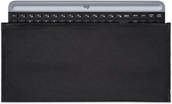 Keyboard Anti Dust Bag Sleeve Pouch for 60%-80% Keys Keyboard, Logitech/Redragon/Havit/Keychron/RK ROYAL KLUDGE/MageGee/Apple Magic Universal Wireless/Wire Computer/Gaming Keyboard Case Cover-Black