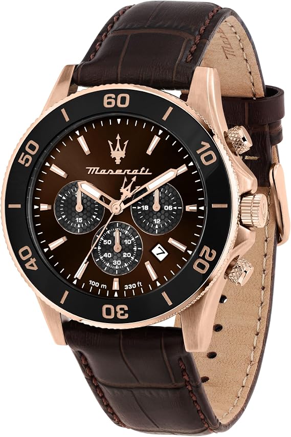 Maserati Competition Collection Limited Edition Men's Watch with Analogue Display and Leather Strap - R8871600001