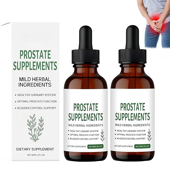 Prostate Support Drops, Improves Both Vitality And Endurance Unleashes Inner Energy,Enhance Masculine Charm (2 PCS)