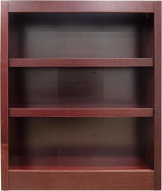 Concepts In Wood Midas Three Shelf Bookcase 36" H Cherry Finish