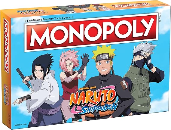 Monopoly: Naruto | Collectible Monopoly Game Featuring Japanese Manga Series | Familiar Locations and Iconic Moments from The Anime Show | 2-6 Players