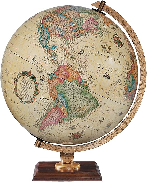 Replogle Globes 83502 Illuminated Carlyle Globe, Small, Off-White