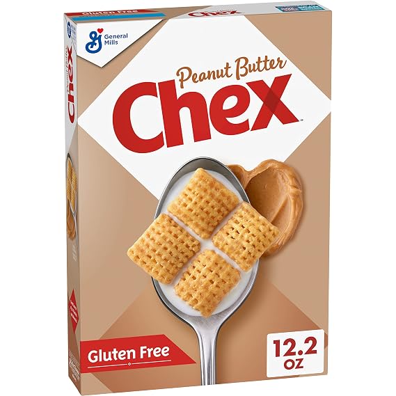 Chex Peanut Butter Breakfast Cereal, Gluten Free, 12.2 oz (Pack of 6)
